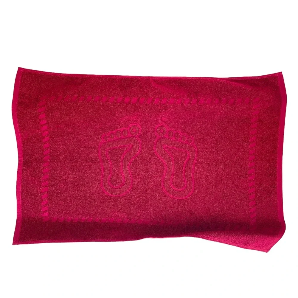 Cotton Towel for Feet, burgundy